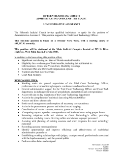 FIFTEENTH JUDICIAL CIRCUIT ADMINISTRATIVE