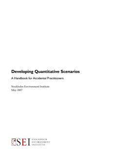 Developing Quantitative Scenarios