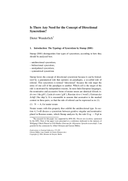 Is There Any Need for the Concept of Directional Syncretism?