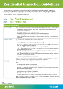 Residential Inspection Guidelines