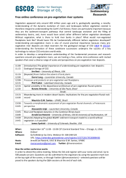 Free Online Conference on Pre-Vegetation River Systems