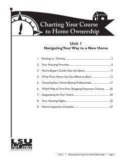 Charting Your Course to Home Ownership