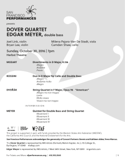 DOVER QUARTET EDGAR MEYER, double bass