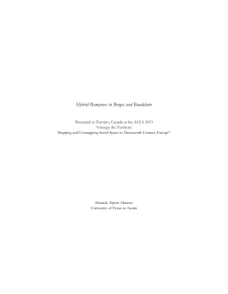 Hybrid Romances in Borges and Baudelaire - Hannah Alpert