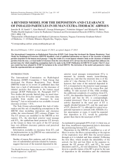 a revised model for the deposition and clearance