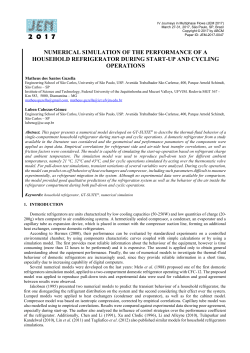 numerical simulation of the performance of a household