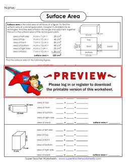 Surface Area - Super Teacher Worksheets