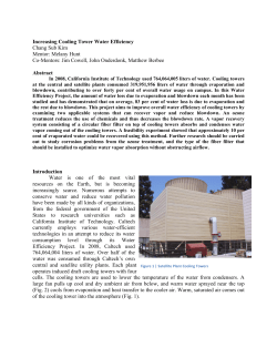 Increasing Cooling Tower Water Efficiency