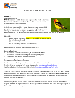 Intro to Local Bird ID