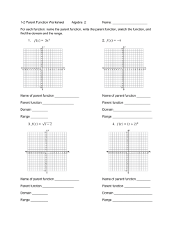 1.2 Parent Function Worksheet
