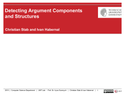 Detecting Argument Components and Structures