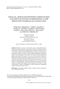 parallel arms races between garter snakes and