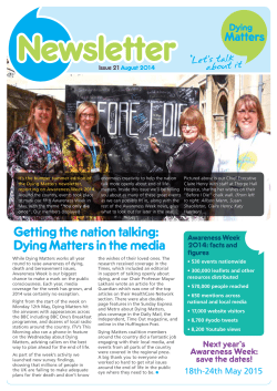 Getting the nation talking: Dying Matters in the media