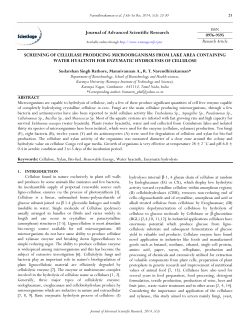 screening of cellulase producing microorganisms from