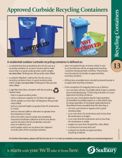 Approved Curbside Recycling Containers