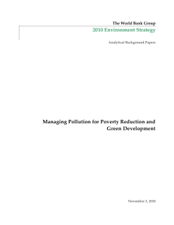 Managing Pollution for Poverty Reduction and Green Development
