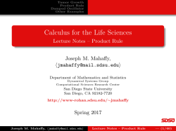 Product Rule - Joseph M. Mahaffy