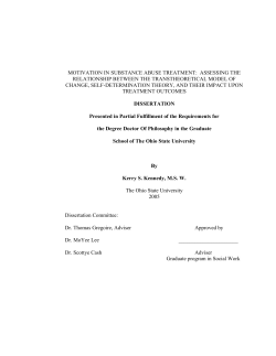 MOTIVATION IN SUBSTANCE ABUSE TREATMENT: ASSESSING