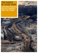 tar sands in your tank
