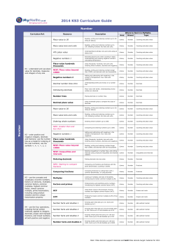 2014 KS3 Curriculum Guide
