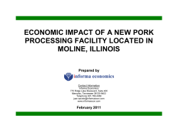 ECONOMIC IMPACT OF A NEW PORK PROCESSING FACILITY