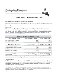ISSUE BRIEF – Alcohol Beverage Taxes