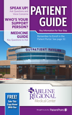 Our Patient Handbook - Abilene Regional Medical Center