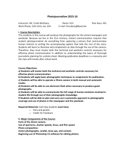 Course: Photojournalism