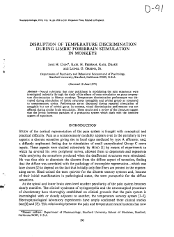Limbic Forebrain Discrimination