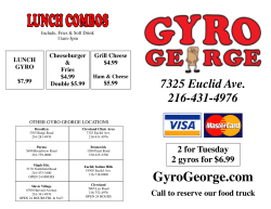 Menu - Famous Gyro George