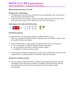 MATH 612 --RR Explorations