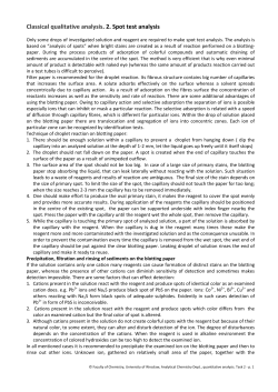 Classical qualitative analysis. 2. Spot test analysis