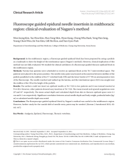 Fluoroscope guided epidural needle insertioin in midthoracic region