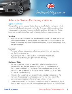 Advice for Seniors Purchasing a Vehicle