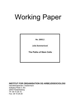 Stemcells &ndash; networks without praxis