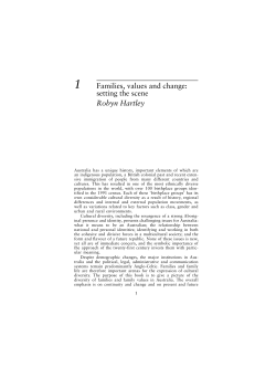 1 Families, values and change: setting the scene Robyn Hartley