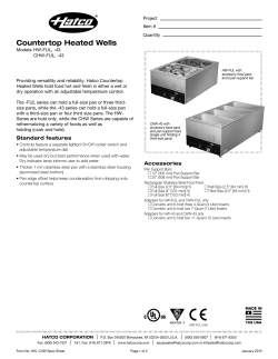 Countertop Heated Wells