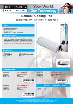 Netbook Cooling Pad - Elektronik Lavpris