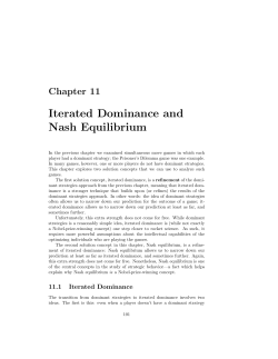 Iterated Dominance and Nash Equilibrium