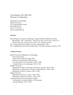 Runnels CV - Boston University