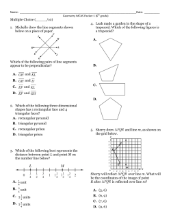 Multiple Choice (_____/10) 1. Michelle drew the line segments