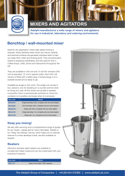 mixers and agitators - Adelphi Group of Companies