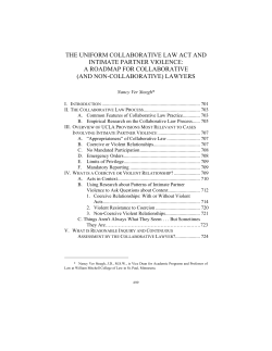 the uniform collaborative law act and intimate partner