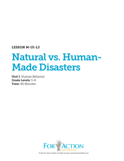 Natural vs. Human- Made Disasters