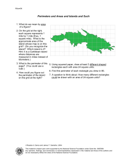 Perimeters and Areas and Islands and Such