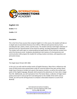 English 12A - Connections Learning