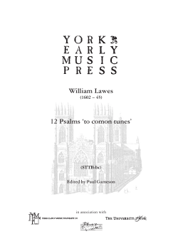Lawes - Psalms to Common Tunes
