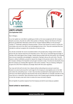 unite update - TCXUnite.com