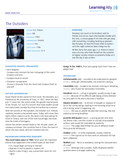 The Outsiders - Learning Ally