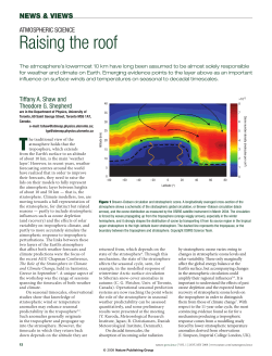 Raising the roof - Earth, Atmospheric, and Planetary Physics